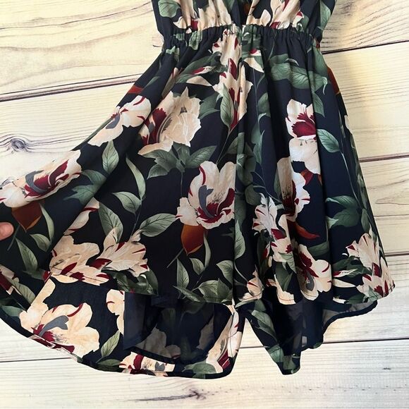 Lulus Elated Energy Navy Blue Floral Tropical Convertible Romper - Picture 7 of 9